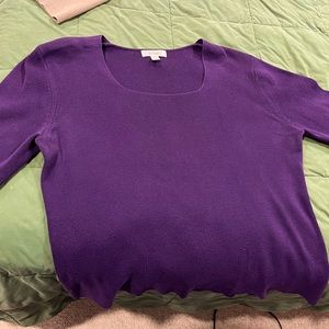 Dress Barn 1X purple sweater